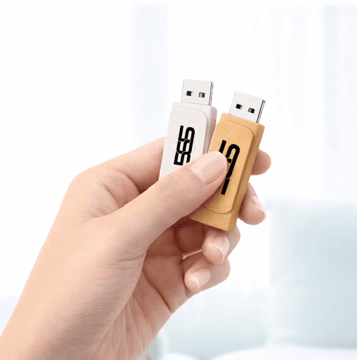 客製禮贈｜環保小麥USB隨身碟｜橙肯禮品
