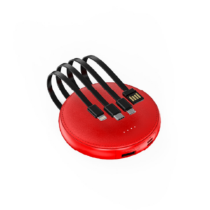 客製禮贈｜圓型自帶線行動電源｜橙肯禮品