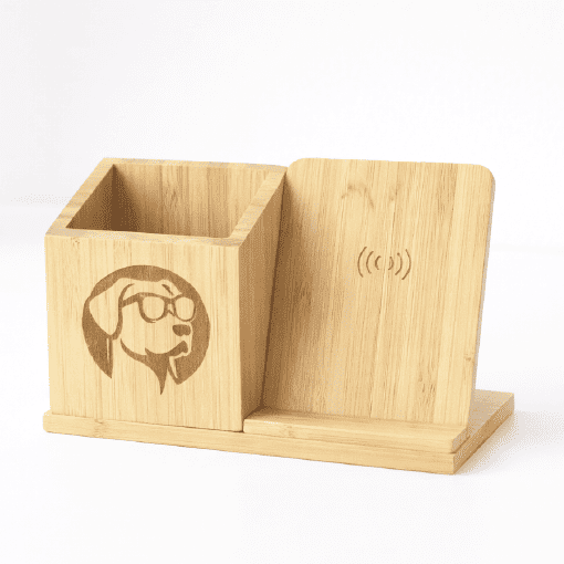 Wooden_wireless_charging_pen_holder-05 LOGO 客製化無線充電座 雷射雕刻無線充電筆筒