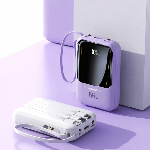 客製禮贈｜自帶四線快充行動電源｜橙肯禮品