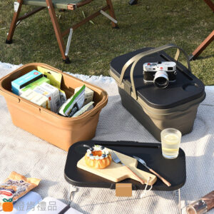 Camping Organizer Table Basket (2) 客製禮贈|折疊露營收納籃|橙肯禮品