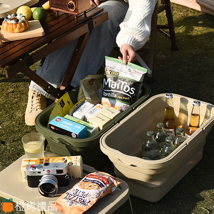 Camping Organizer Table Basket (6) 客製禮贈|折疊露營收納籃|橙肯禮品