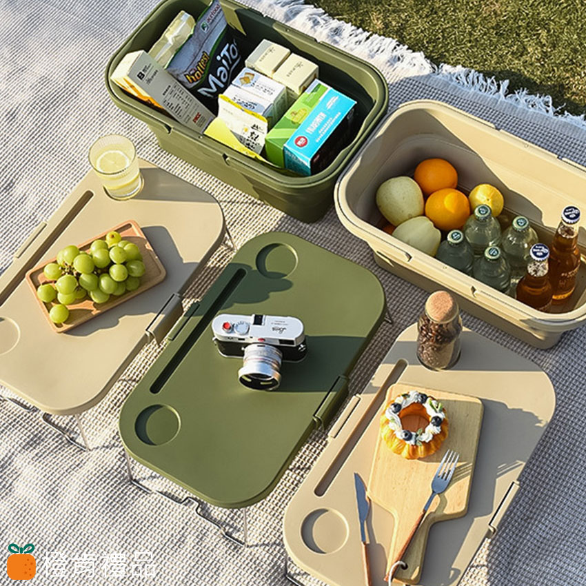 Camping Organizer Table Basket (7) 客製禮贈|折疊露營收納籃|橙肯禮品