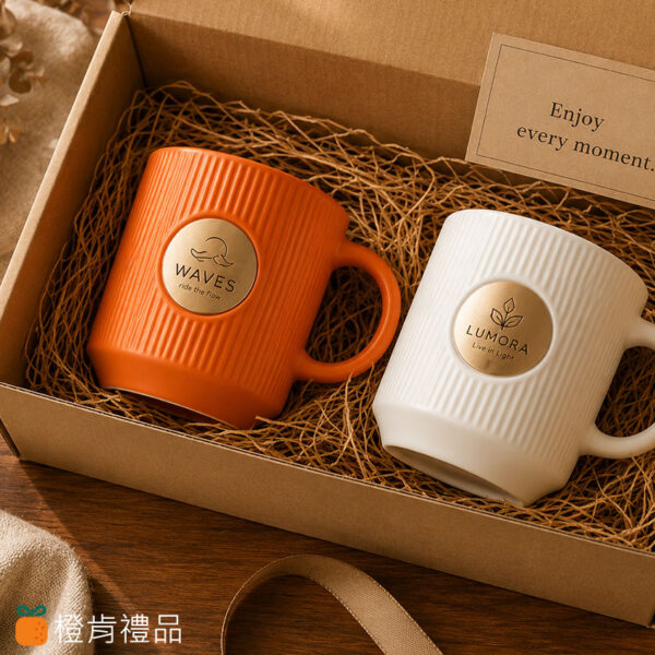 Custom Brass Plaque Ceramic Mug 客製禮贈|銅片陶瓷馬克杯|橙肯禮品