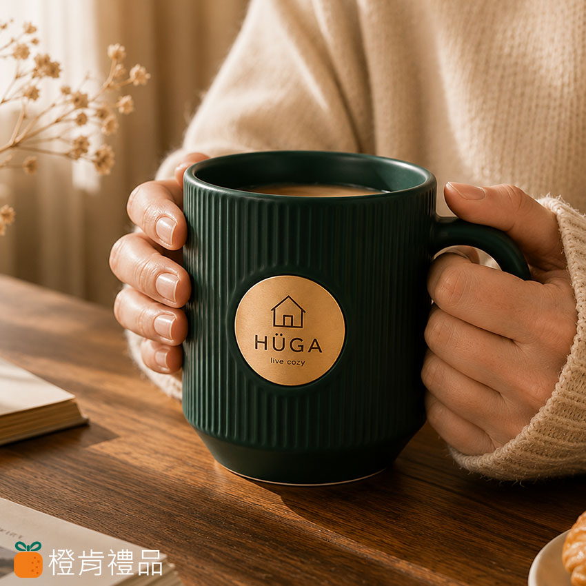 Custom Brass Plaque Ceramic Mug 客製禮贈|銅片陶瓷馬克杯|橙肯禮品