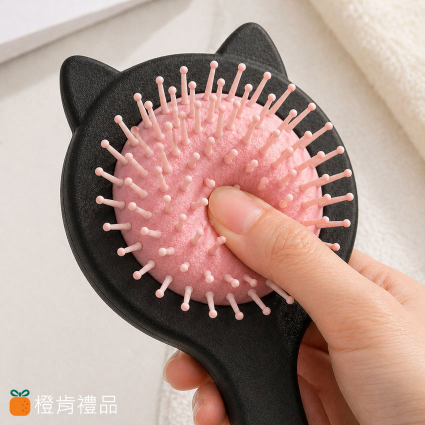 客製禮贈｜貓耳氣墊梳｜橙肯禮品