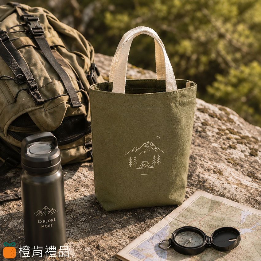 Custom Canvas Cup Holder Bag (4) 客製禮贈|有底帆布飲料提袋|橙肯禮品