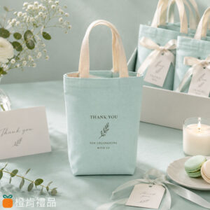 Custom Canvas Cup Holder Bag (5) 客製禮贈|有底帆布飲料提袋|橙肯禮品