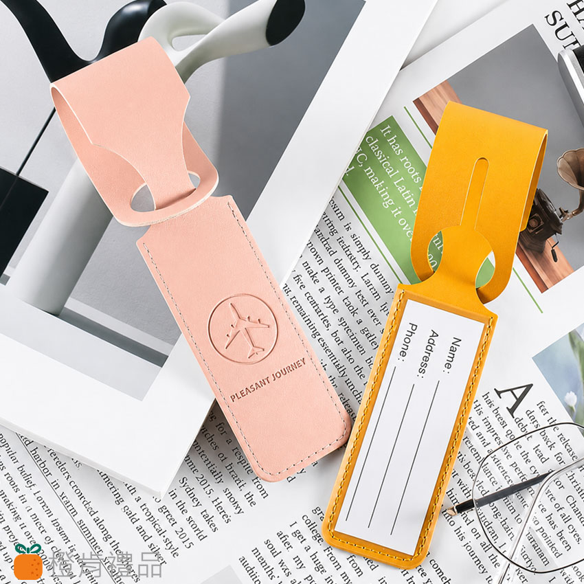 One-Piece-Long-Luggage-Tag-(10) 客製禮贈|PU皮一體式行李吊牌|橙肯禮品