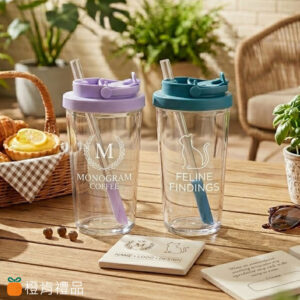 客製禮贈｜Tritan伸縮吸管杯｜橙肯禮品