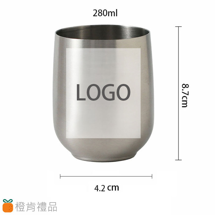 客製餐具｜ 質感雷雕不銹鋼杯｜橙肯禮品