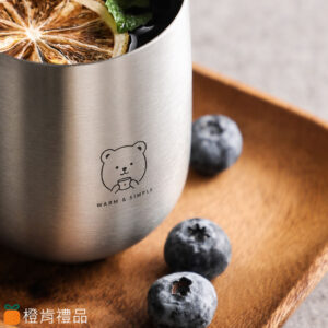 客製餐具｜ 質感雷雕不銹鋼杯｜橙肯禮品