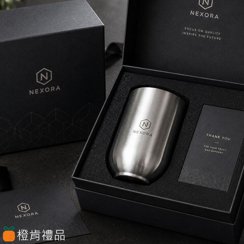 客製餐具｜ 質感雷雕不銹鋼杯｜橙肯禮品