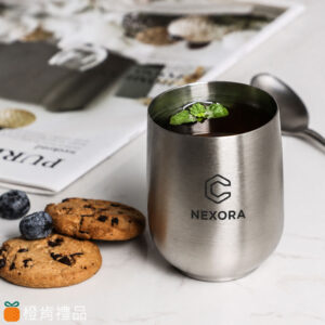 客製餐具｜ 質感雷雕不銹鋼杯｜橙肯禮品
