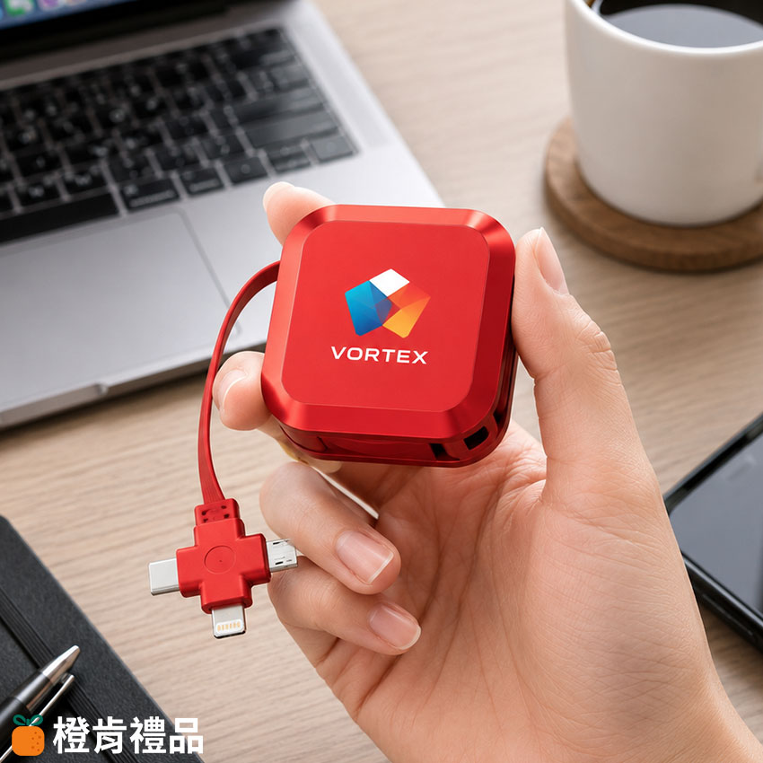 方塊三合一伸縮充電線