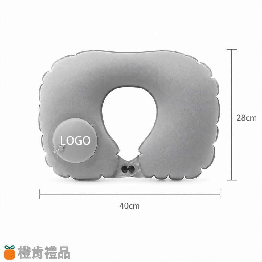 牛奶絲充氣U型頸枕