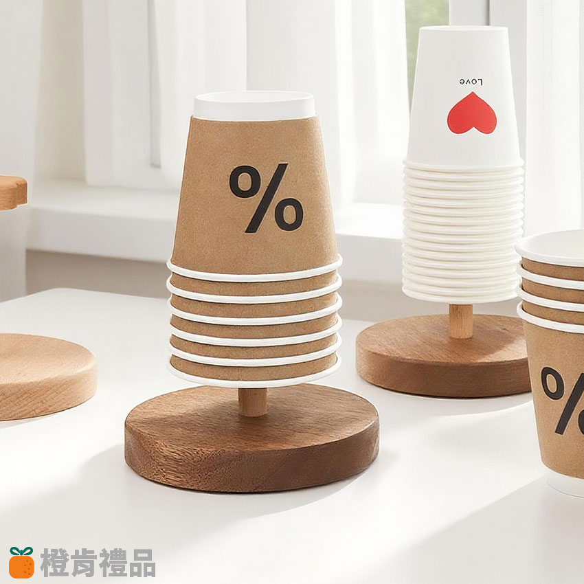 實木紙杯收納架
