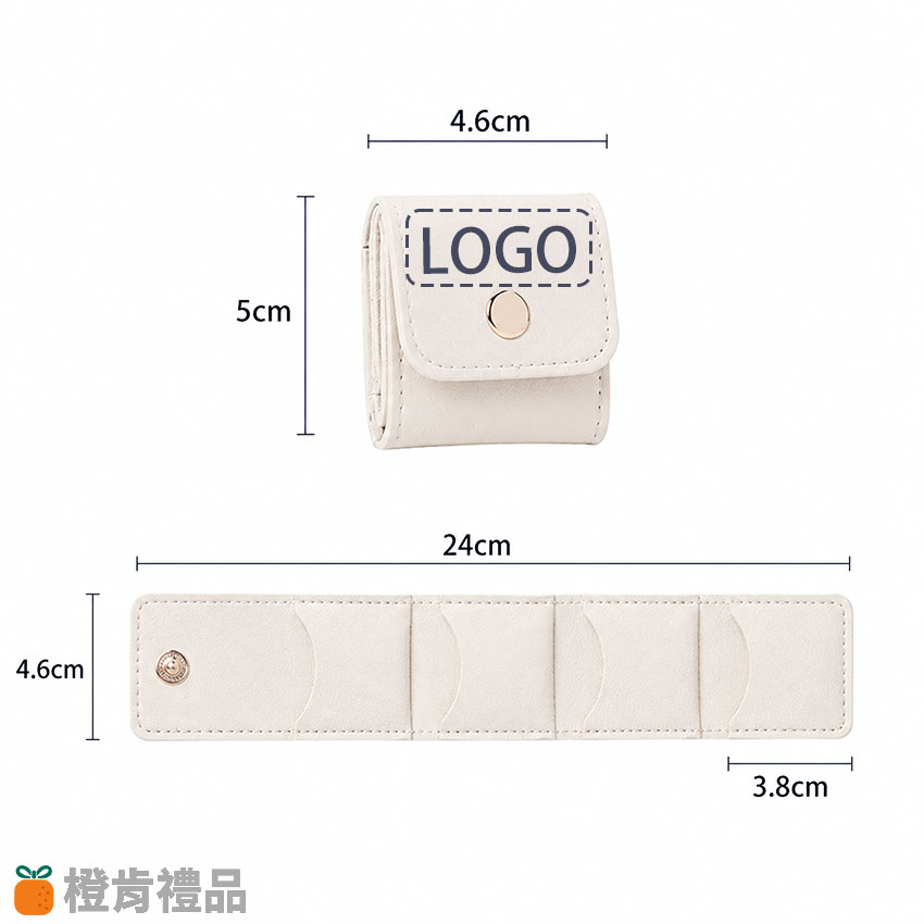 Custom Leather Jewelry Organizer Pouch (6) PU皮首飾收納包