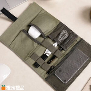 Custom Roll-Up Tech Organizer Bag (6) 捲式帆布收納袋