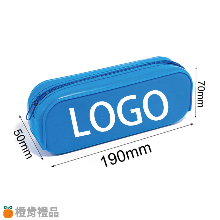 Custom Silicone Pencil Case (7) 單色印刷矽膠筆袋