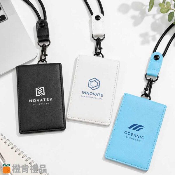 Personalized Badge Holder (4) 直式掛脖皮革卡套