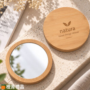 Custom Bamboo Mirror (2) 天然竹製圓形化妝鏡