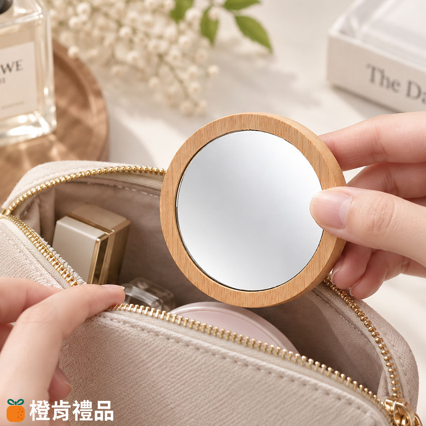 Custom Bamboo Mirror (3) 天然竹製圓形化妝鏡