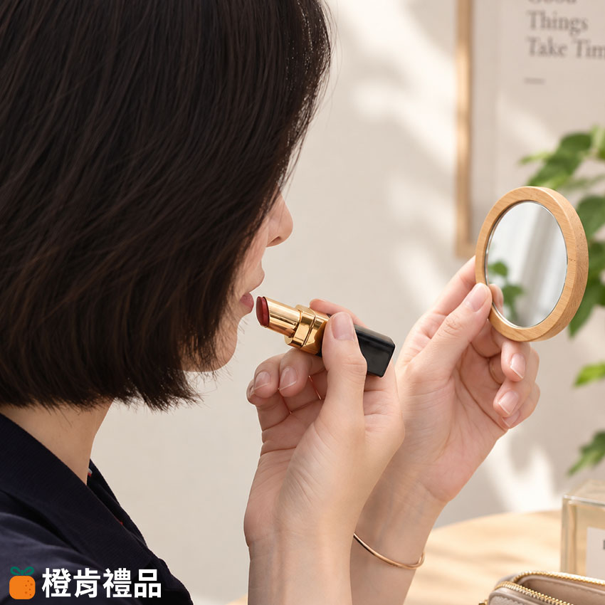 Custom Bamboo Mirror (6) 天然竹製圓形化妝鏡