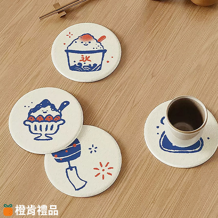 Custom Diatomite Absorbent Coaster (1) 珪藻土吸水杯墊