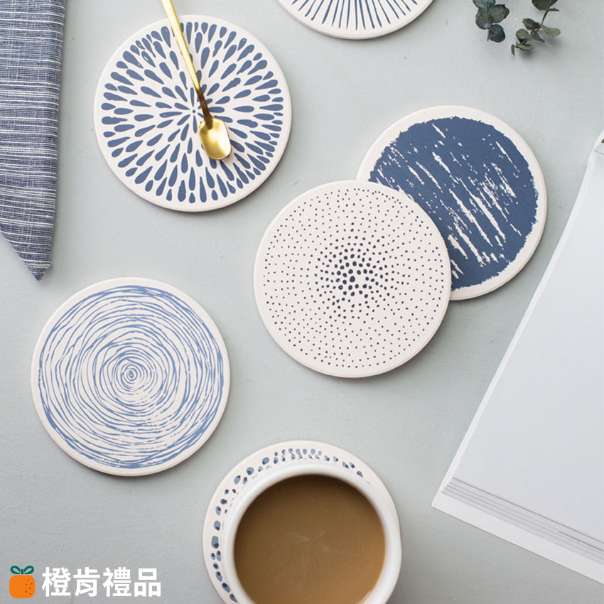 Custom Diatomite Absorbent Coaster (2) 珪藻土吸水杯墊