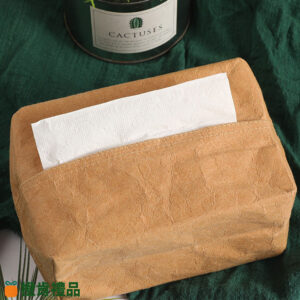 Branded Kraft Paper Tissue Box (15) 水洗牛皮紙衛生紙盒-大款