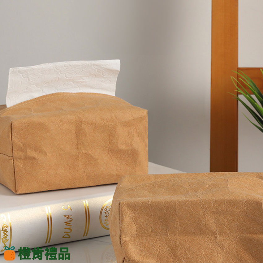 Branded Kraft Paper Tissue Box (23) 水洗牛皮紙衛生紙盒-大款