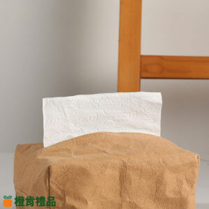 Branded Kraft Paper Tissue Box (25) 水洗牛皮紙衛生紙盒-大款