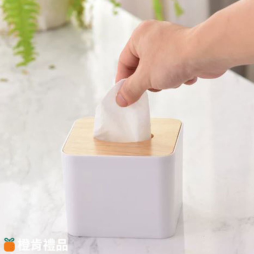 Custom Bamboo Lid Tissue Box (6) 竹蓋面紙盒