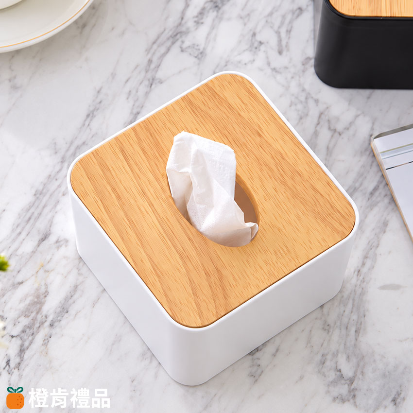 Custom Bamboo Lid Tissue Box (7) 竹蓋面紙盒