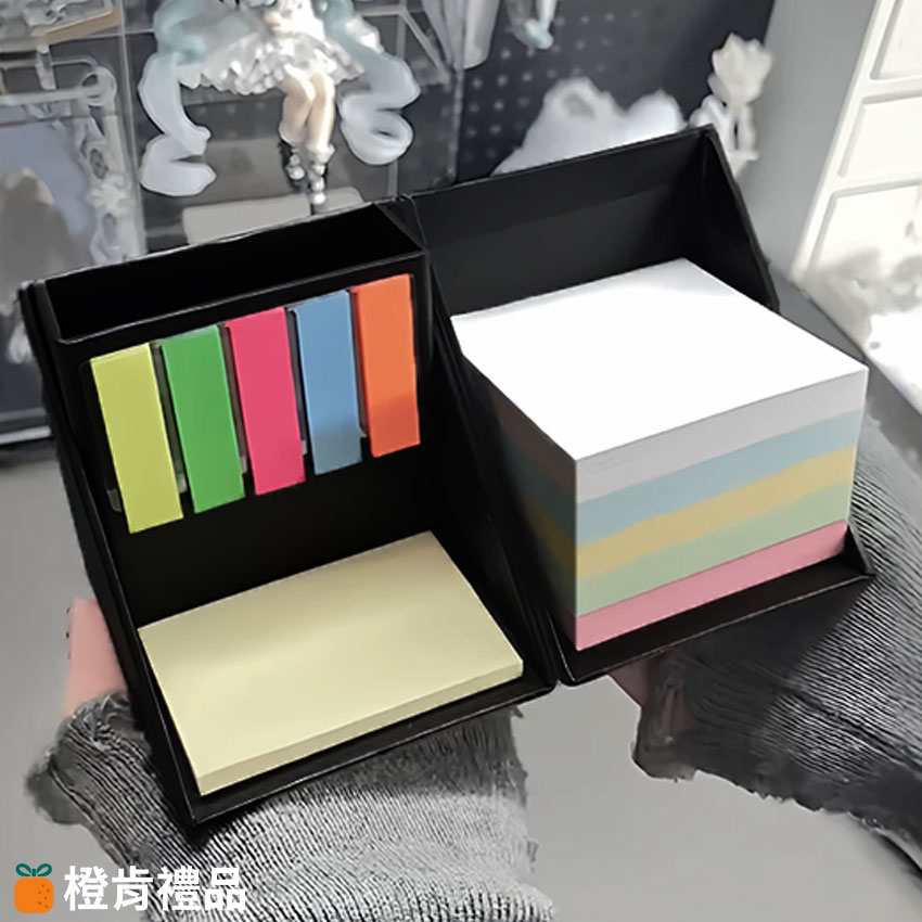Custom Foldable Sticky Note Desk Organizer (4) 多功能便條紙收納盒
