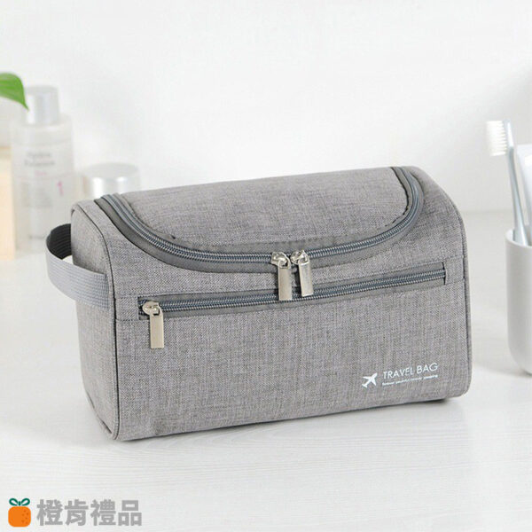 Custom Multi-Purpose Travel Toiletry Organizer (3) 單色LOGO旅行化妝收納包