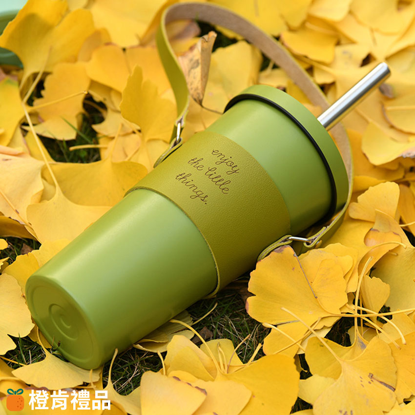 Custom PU Leather Drink Cup Holder (3) PU皮飲料杯提袋