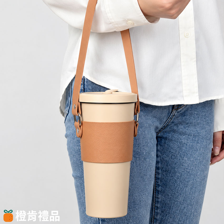 Custom PU Leather Drink Cup Holder (9) PU皮飲料杯提袋