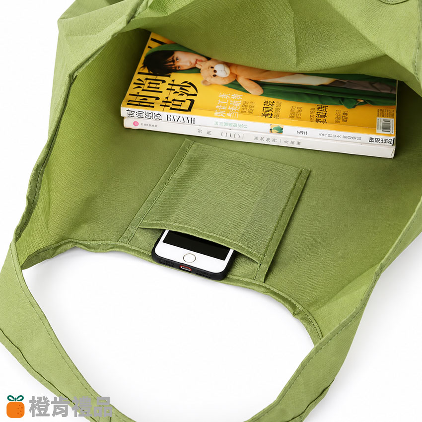Custom Packable Shopping Tote Bag (6) 大容量手提摺疊購物袋