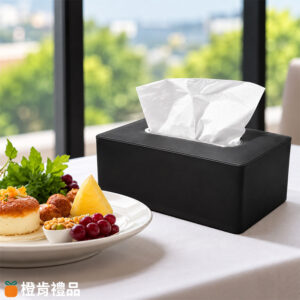 Custom Tissue Box with Logo (7) PU皮汽車椅背掛式面紙盒