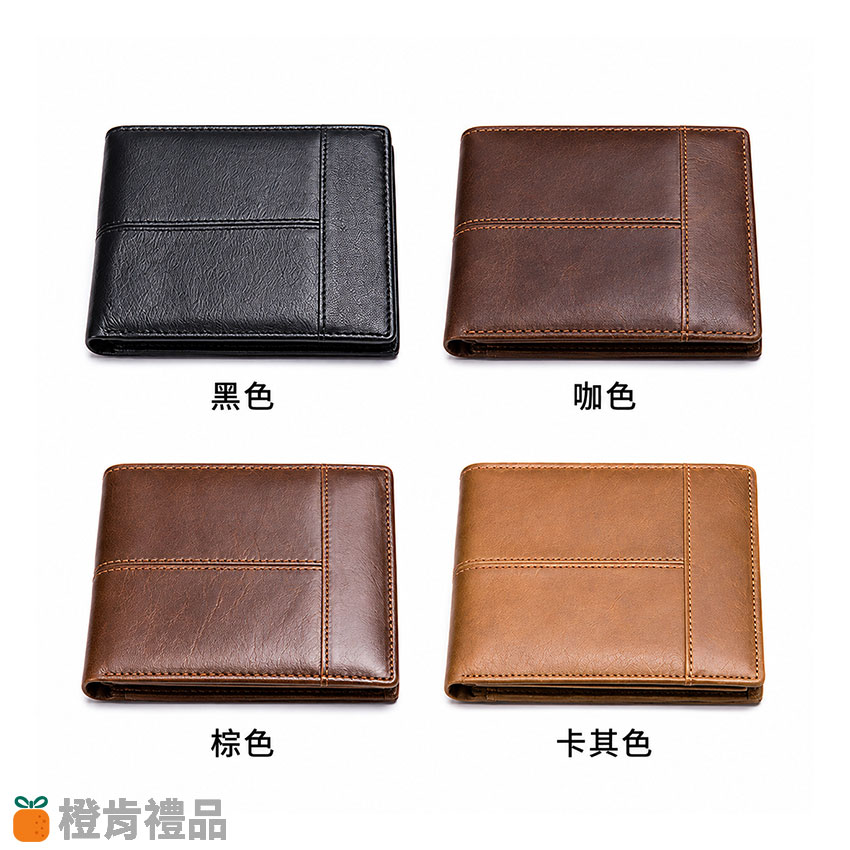 custom-cowhide-bifold-wallet-size-logo (7) 頭層牛皮短夾